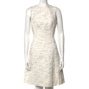 oscar de la renta italian made gold heathered midi dress